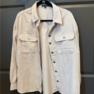 Velvet Heart Beige Corduroy Button-Up Jacket